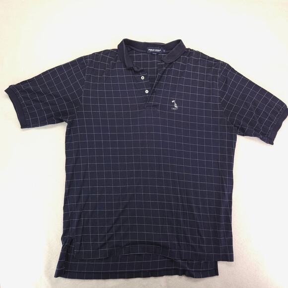 Polo Golf Ralph Lauren Collared Short Sleeve Polo Shirt Mens Size Large L Blue - Picture 2 of 10